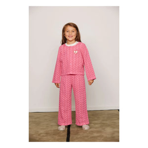 Mini Rodini - Organic cotton lace cardigan | Pink