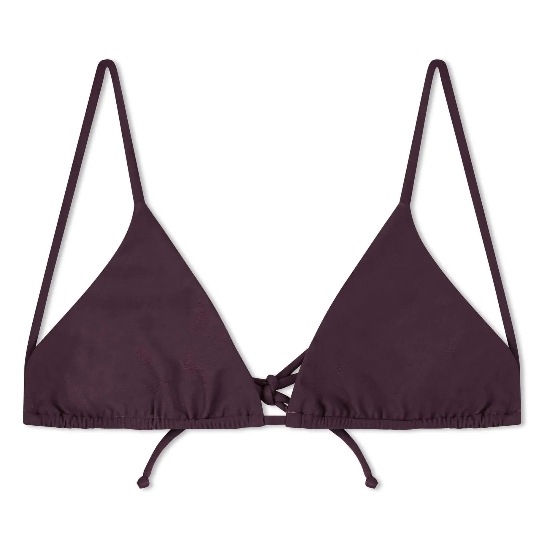 Matona - Dreieck-Jersey-Top recycelte Fasern | Aubergine