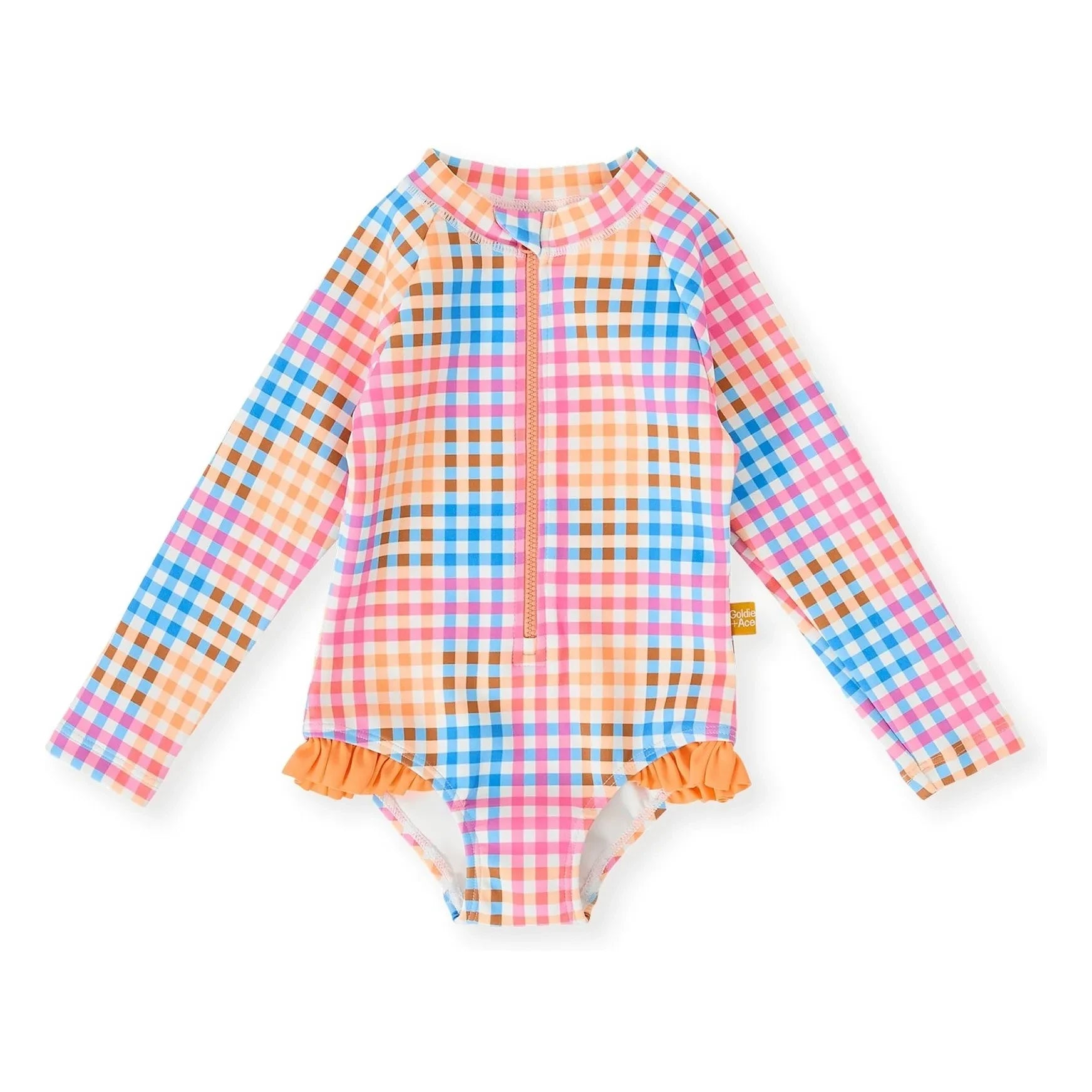 Goldie + Ace - Long Sleeve Print Swimsuit | Pink