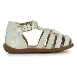 Pom d'Api - Metallic-Sandalen mit Knotendetail | Weiß