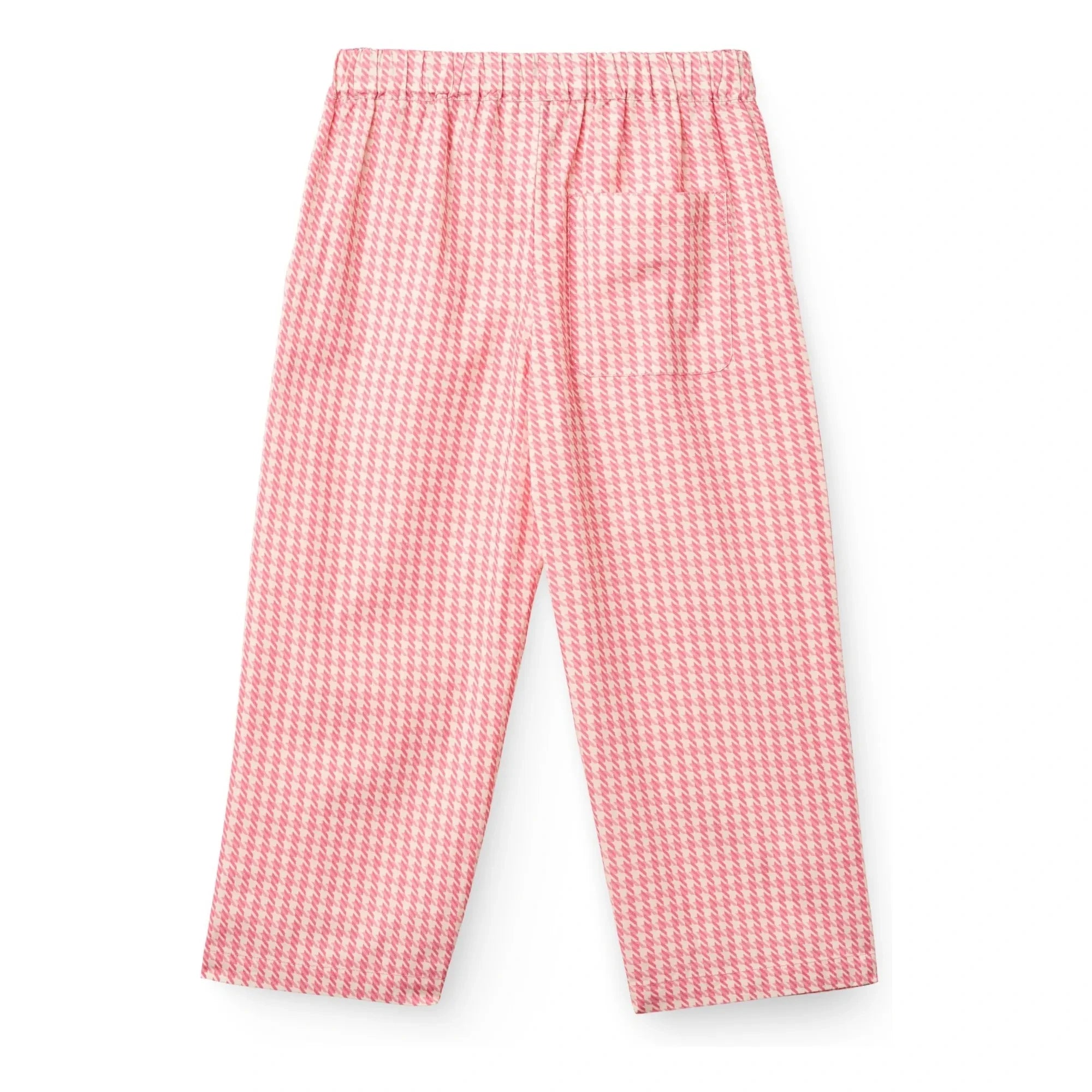 Copenhagen Colors - Pied de Poule organik pamuk pantolon | Pembe