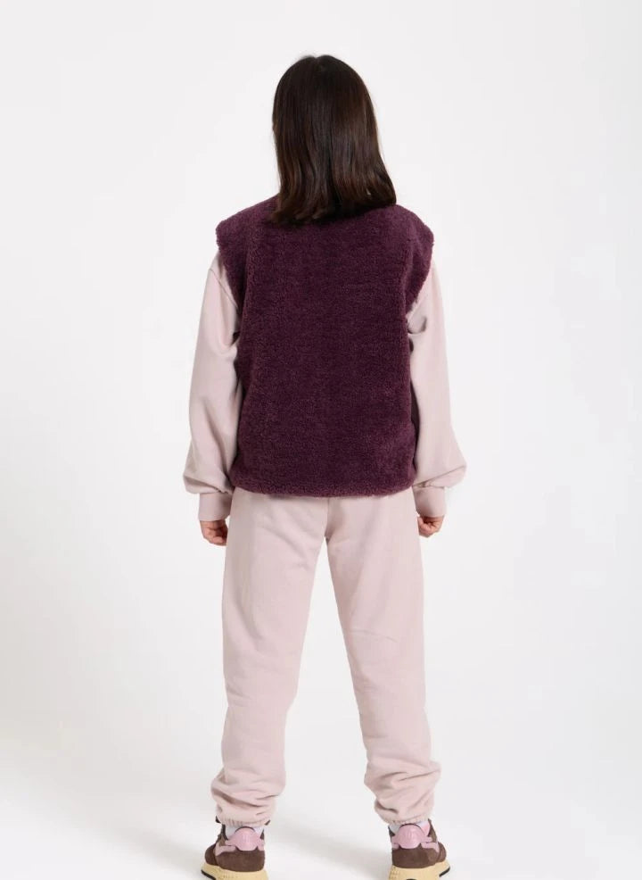 Smallable Kid - Jude Sleeveless Sherpa Jacket | Purple