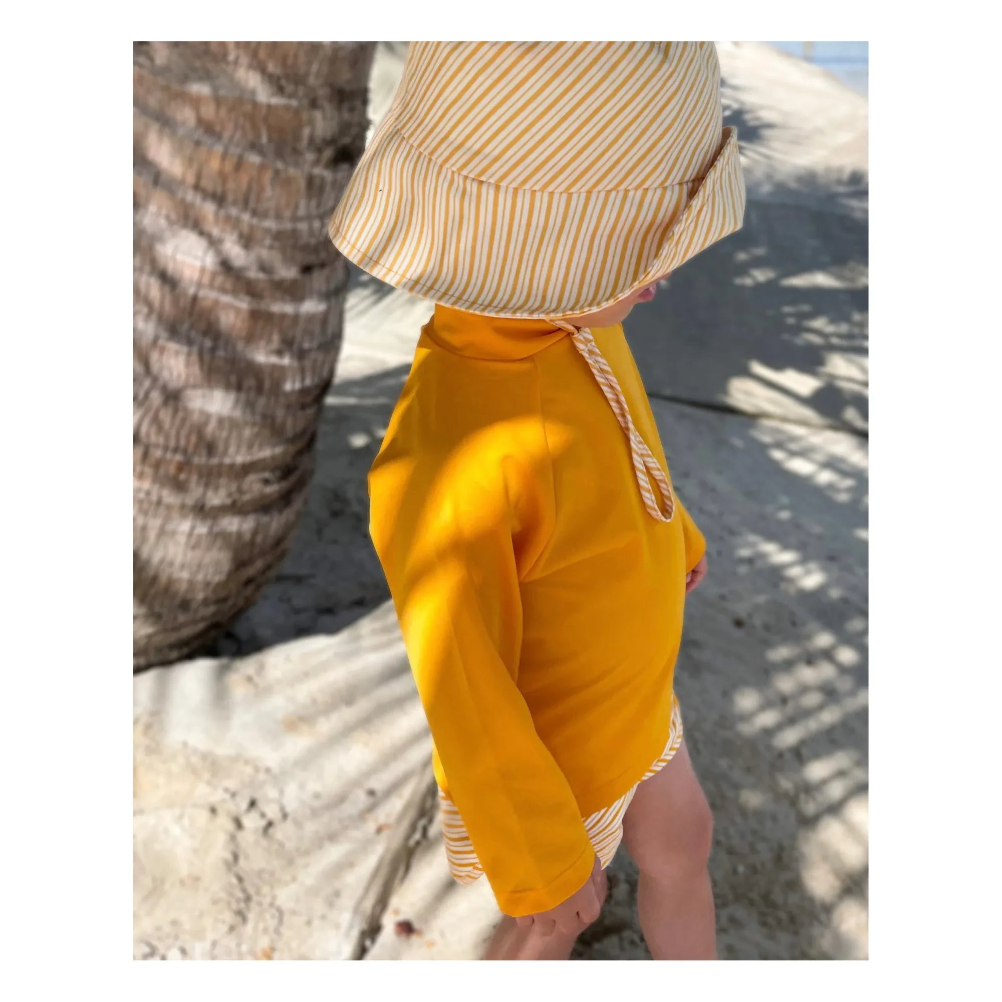 Ina Swim - Striped Bob Suitcase | Orange