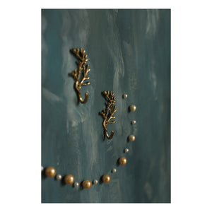 Doing Goods - Marie Cora Wandhaken aus recyceltem Messing - 2er-Set | Goldbraun