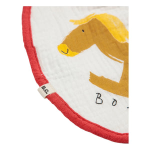Bobo Choses - 2'li Organik Pamuk Müslin Atlı Bib Seti | Kırmızı