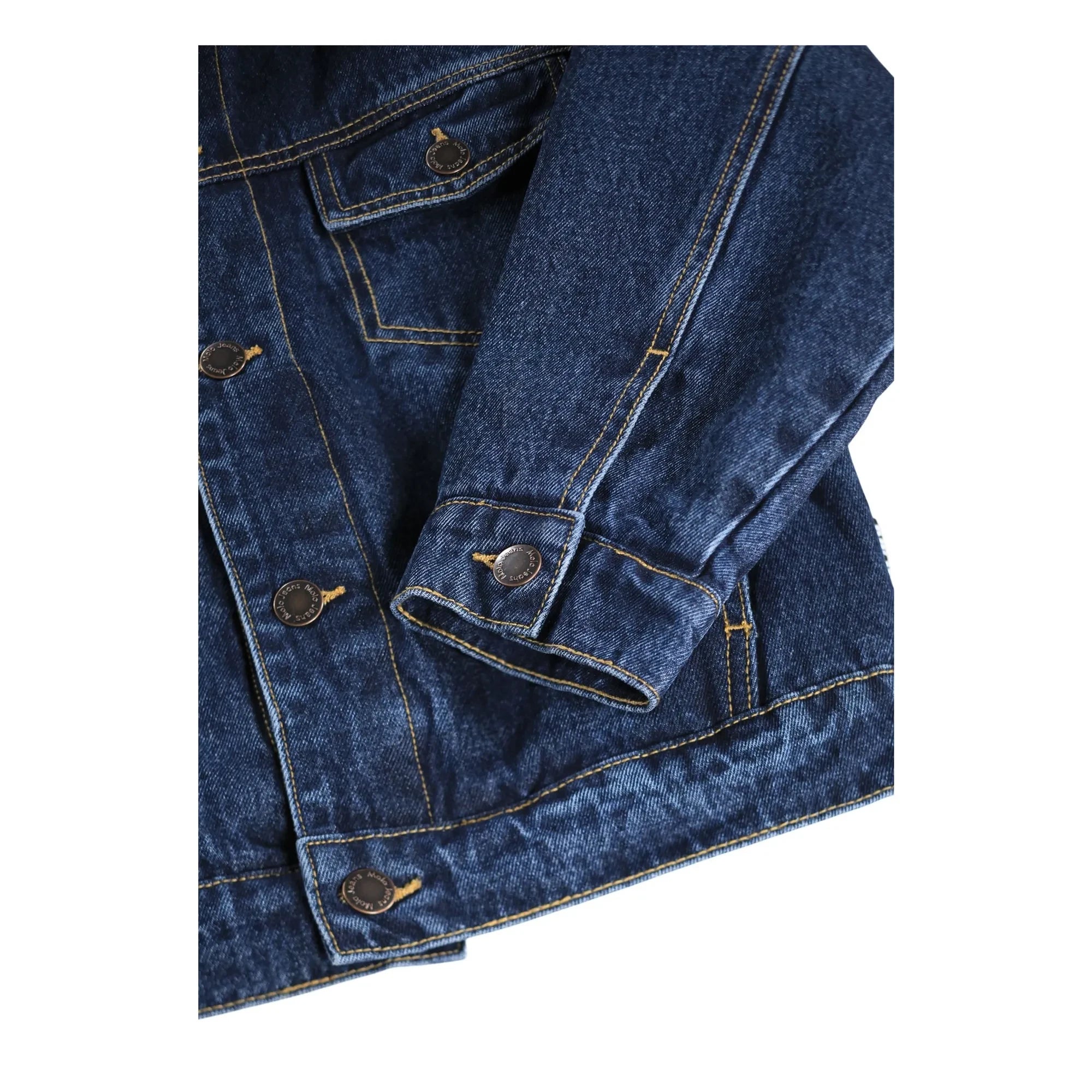 Molo - Hiroie Denim Organik Pamuk Kürk Yakalı Ceket | Mavi