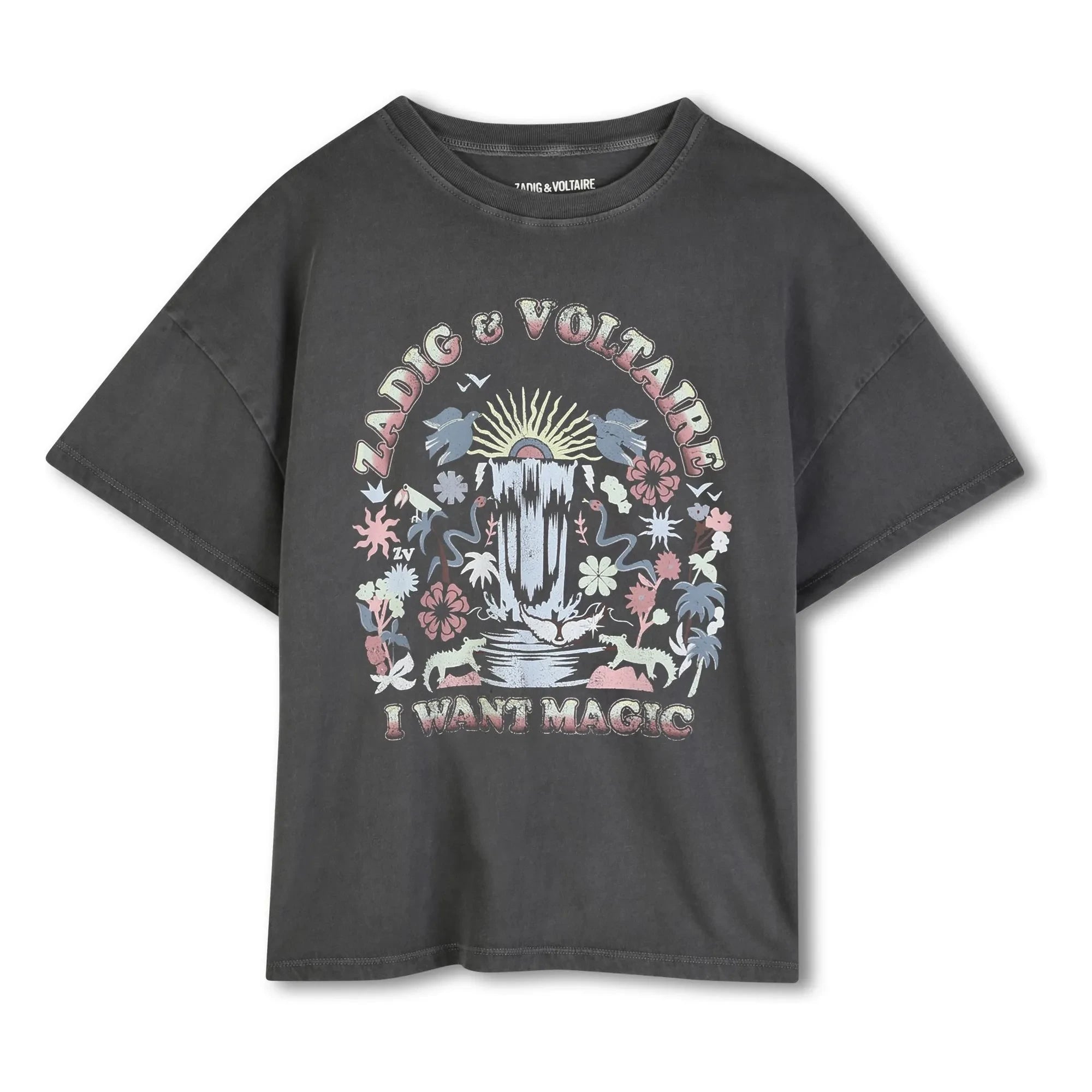 Zadig & Voltaire – I Want Magic Oversize T-Shirt | Dunkelgrau