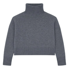 Kujten - Ulla Crop Kaşmir Kazak | Gri