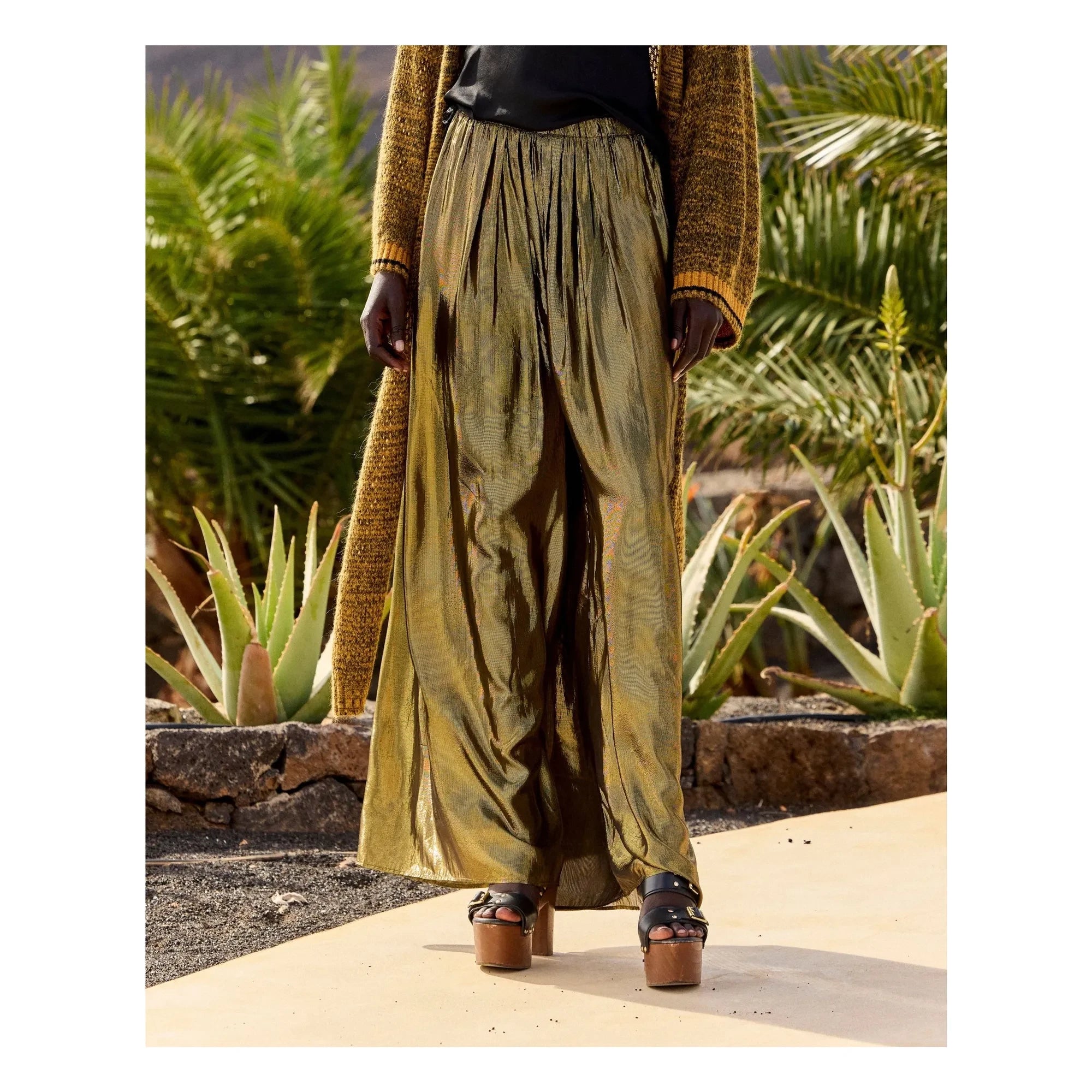 Mes Demoiselles - Leone Metallic Hose | Carbon