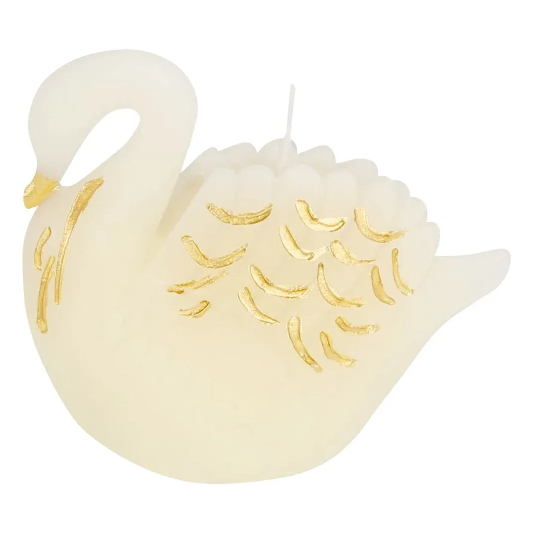 Meri Meri - Swan mumlar - 3'lü Set | Ecru