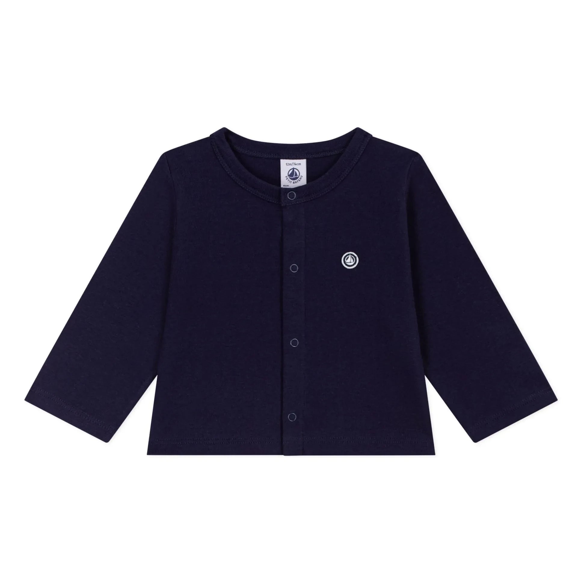 Petit Bateau - Organik pamuklu hırka | Gece mavisi