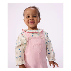 Petit Bateau - Pembe gabardin tulum
