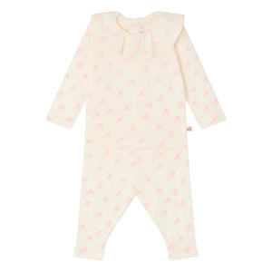 Bonpoint - Jelsia Kirschen Bio-Baumwoll-T-Shirt und Leggings Set | Ecru