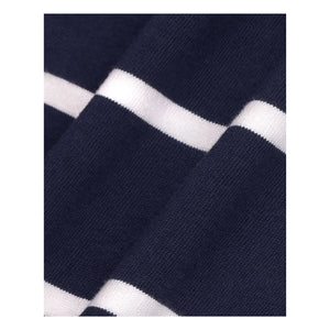 Sporty & Rich - Rugby Polo Serif Logo Çizgili | Lacivert