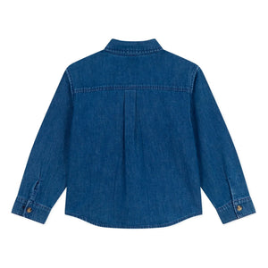 Petit Bateau - Jean Logo Organic Cotton Shirt | Denim Blue