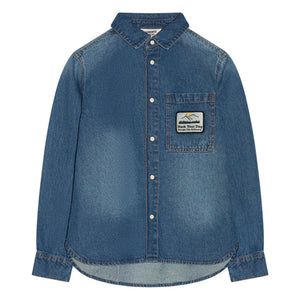 Hundred Pieces - Enzo Denim Gömlek | Denim Mavi