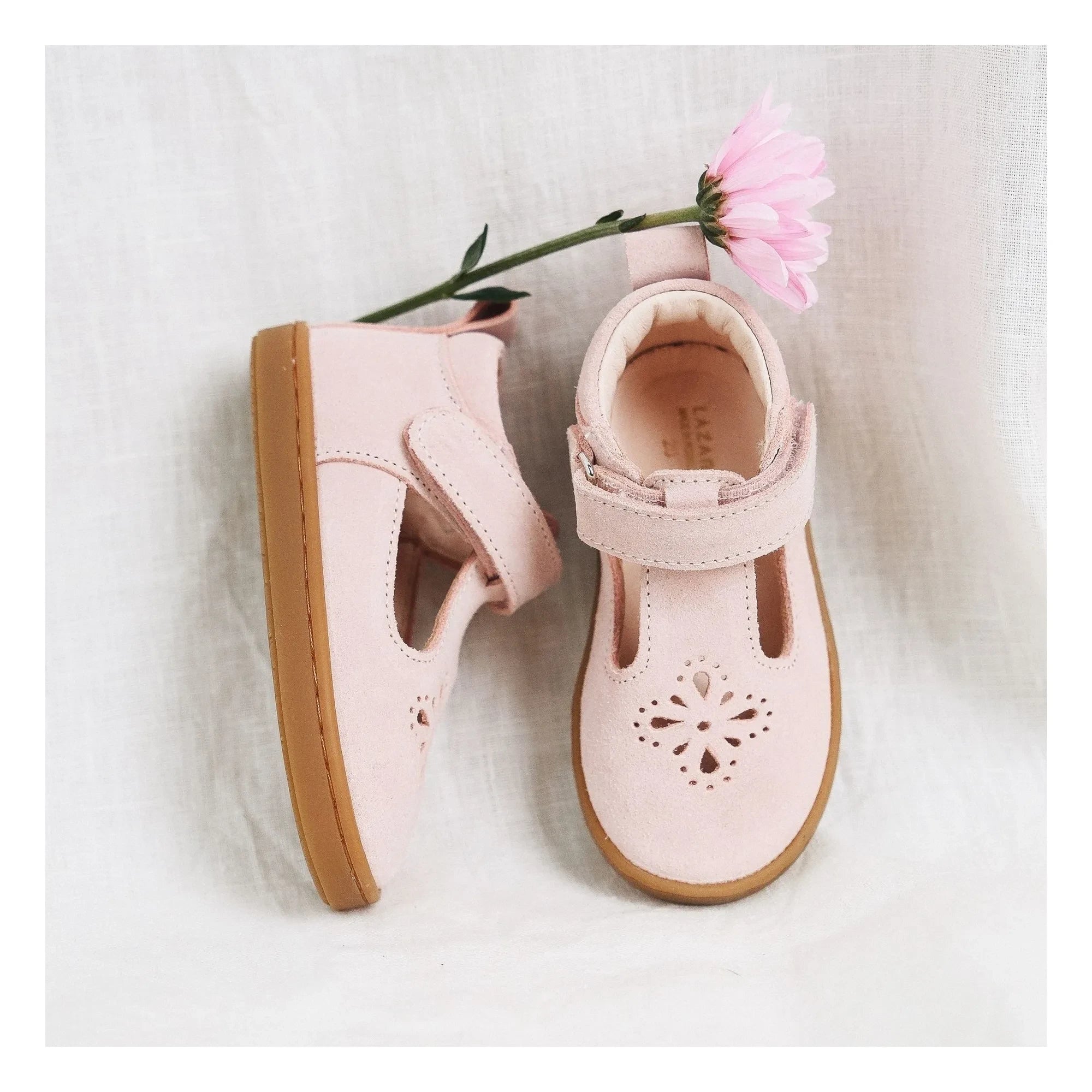 Lazare - Babies Pia Etoile Suede | Powder Pink