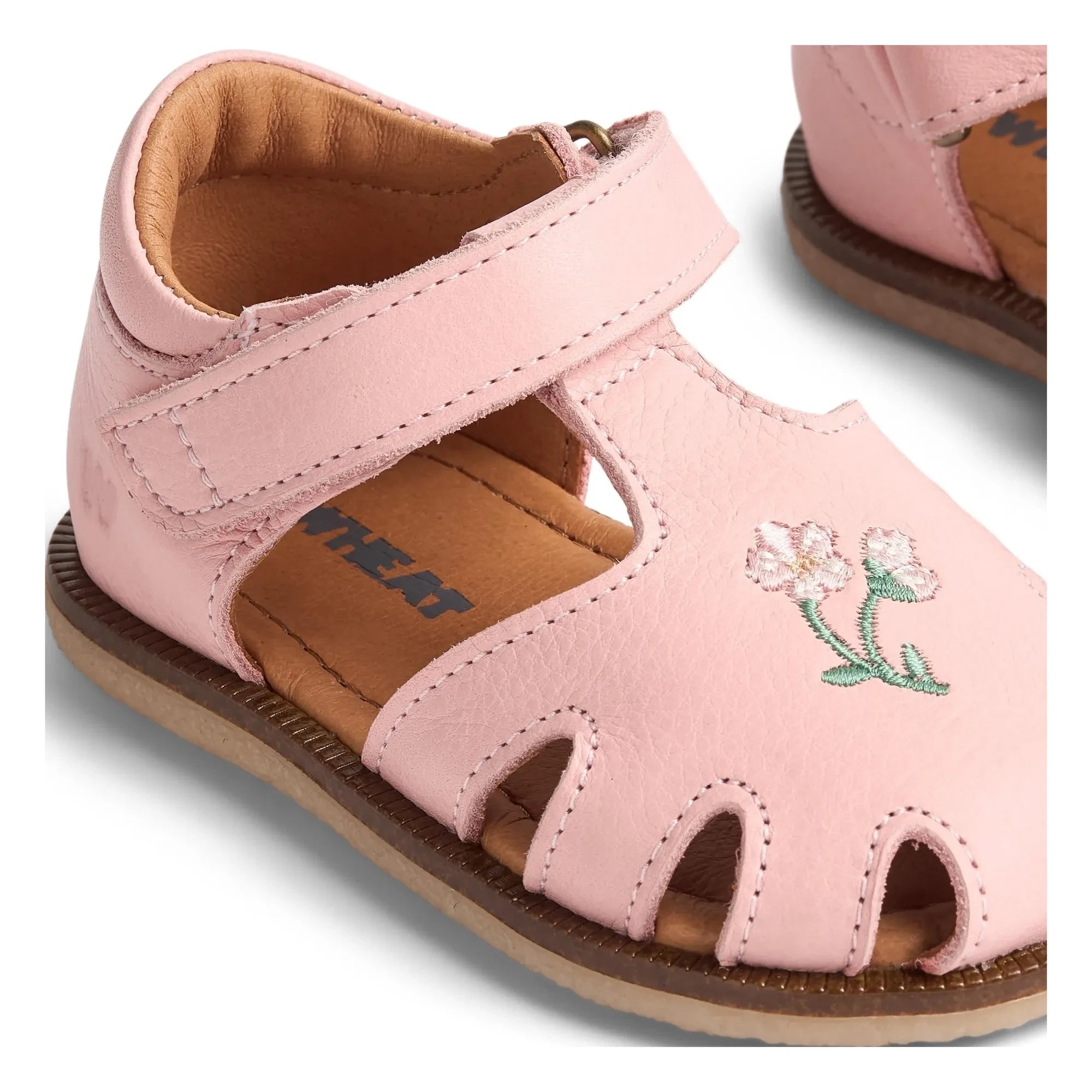 Wheat - Lowe Fleurs Leather Sandals | Light Pink