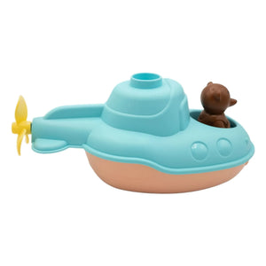 Simple - Bathroom Submarine - Single x Small Brown Teddy Bear | Blue