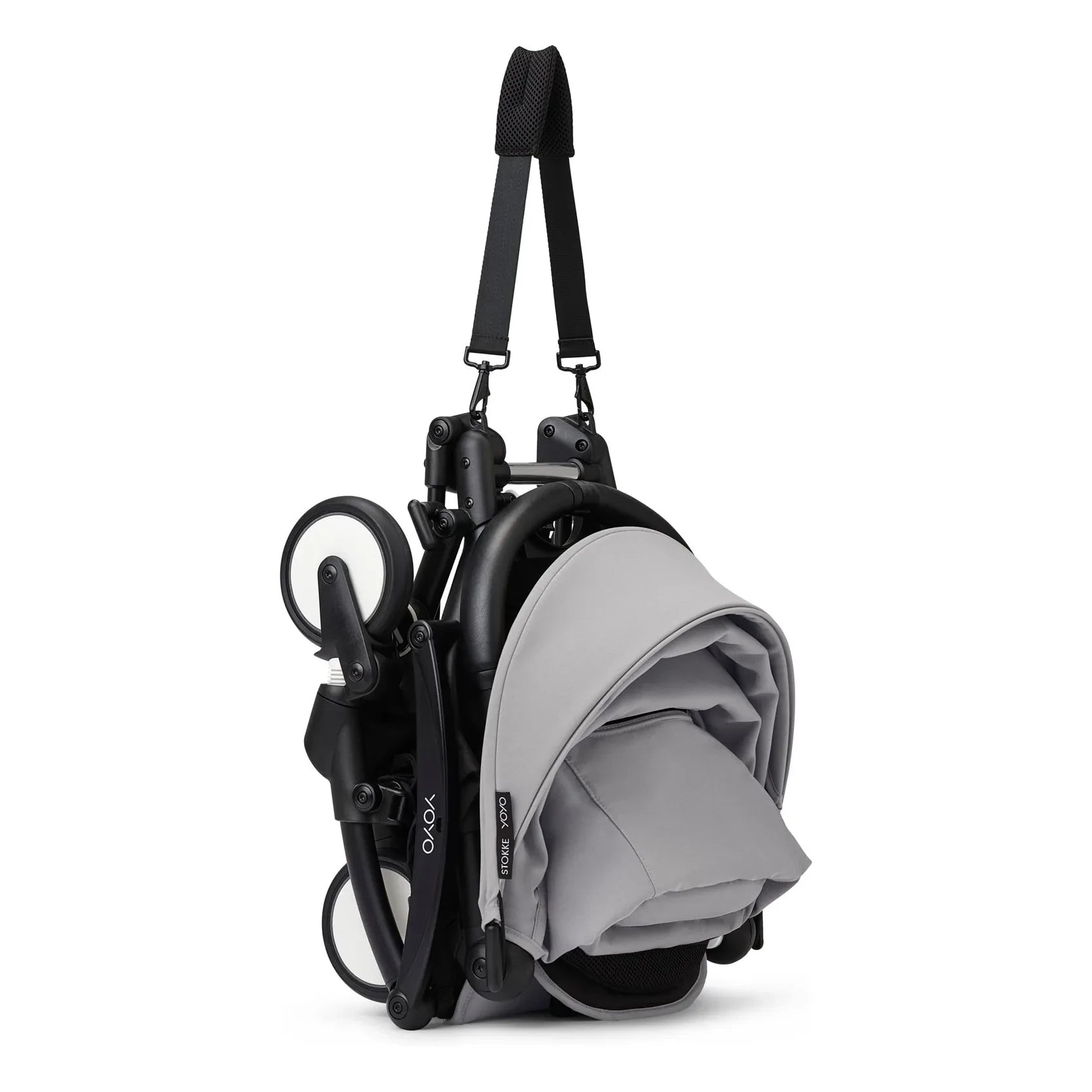 Stokke® - YOYO³ 0+ Kinderwagen für Neugeborene Schwarzes Gestell | Stone