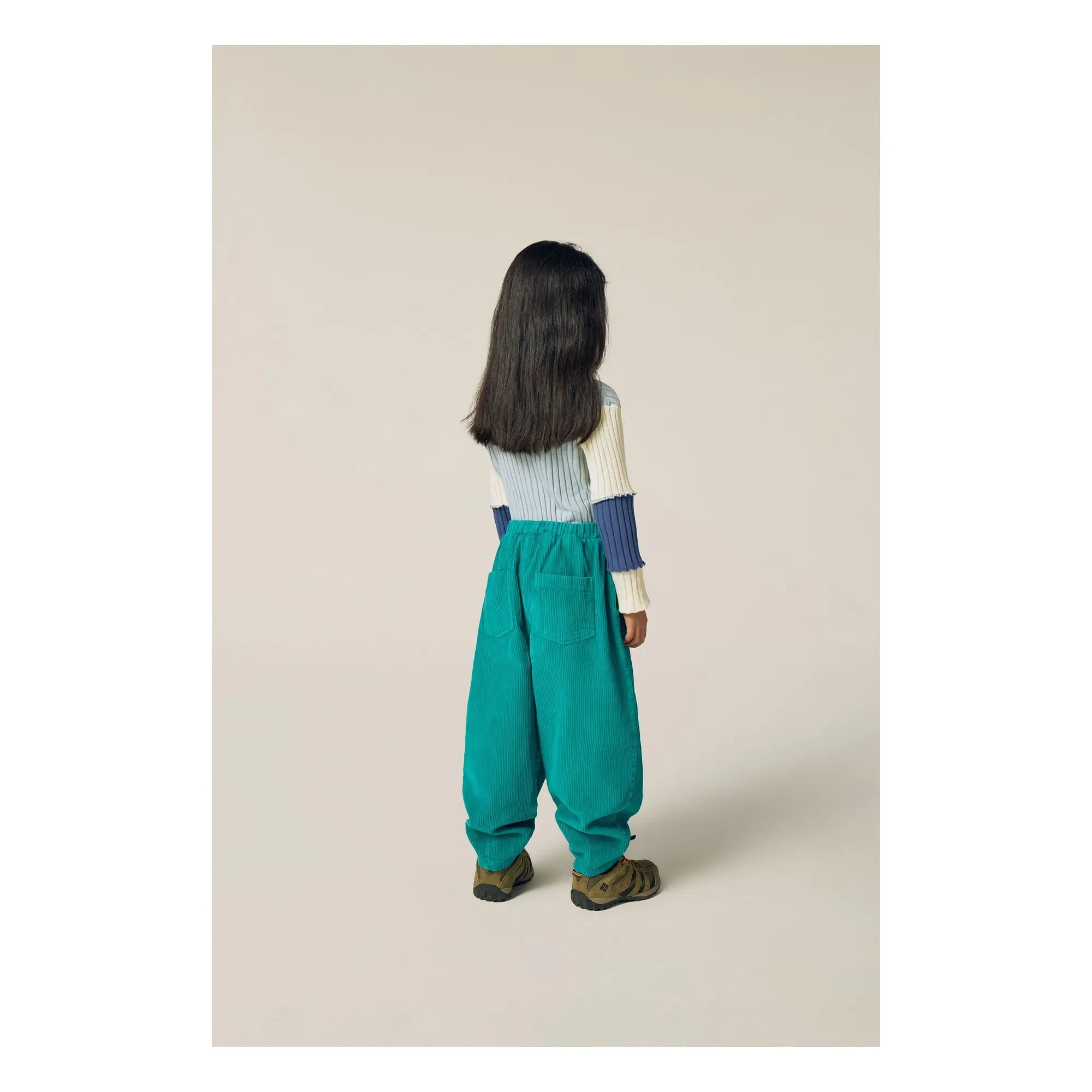 The Campamento - Contrast Ribbed T-shirt | Light Blue