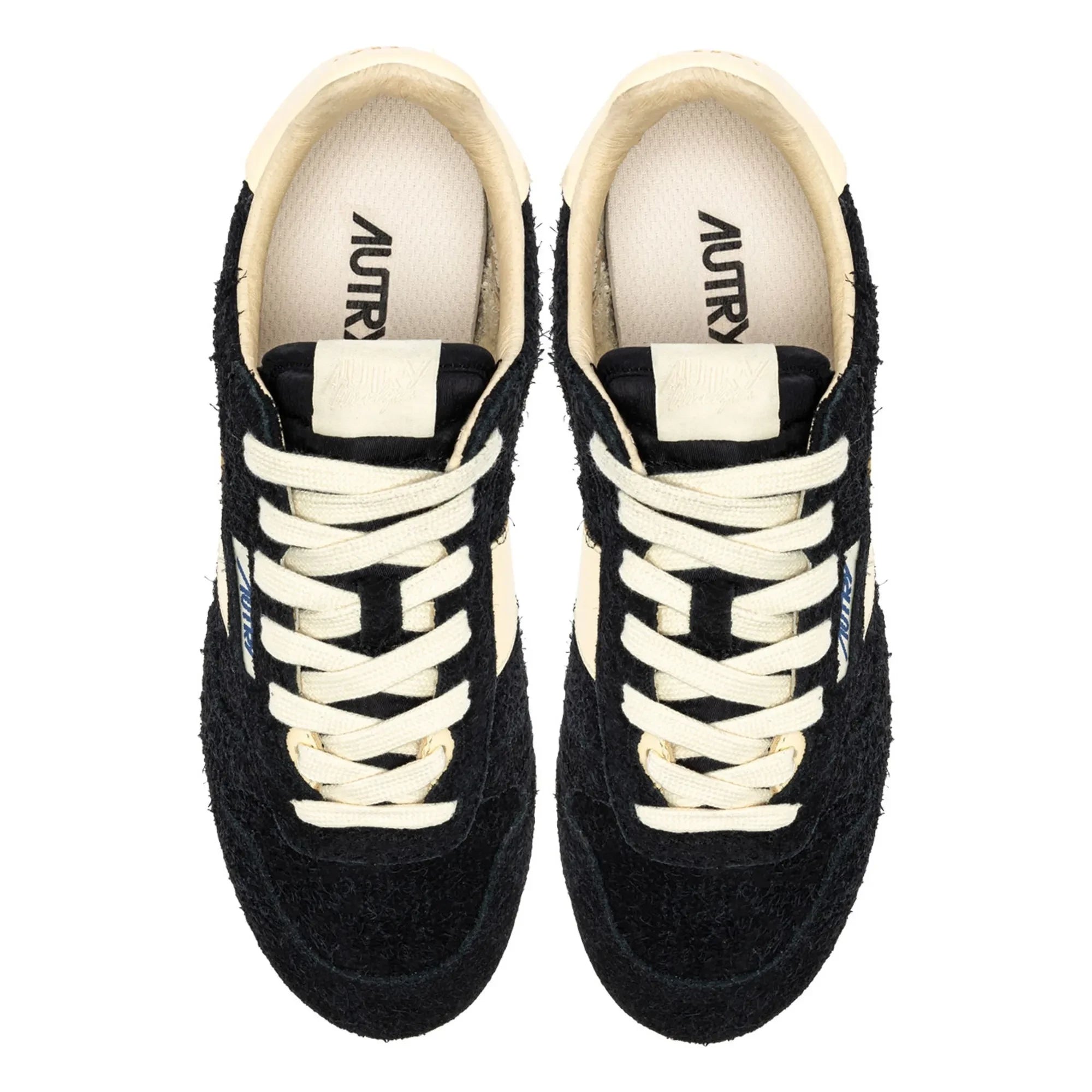 Autry - Windspin Low İki Renkli Süet ve Deri Sneaker | Siyah