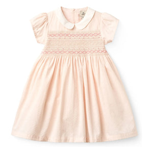 Copenhagen Colors - Kleid mit gerafftem Kragen Bio-Baumwolle | Litschi-Pink