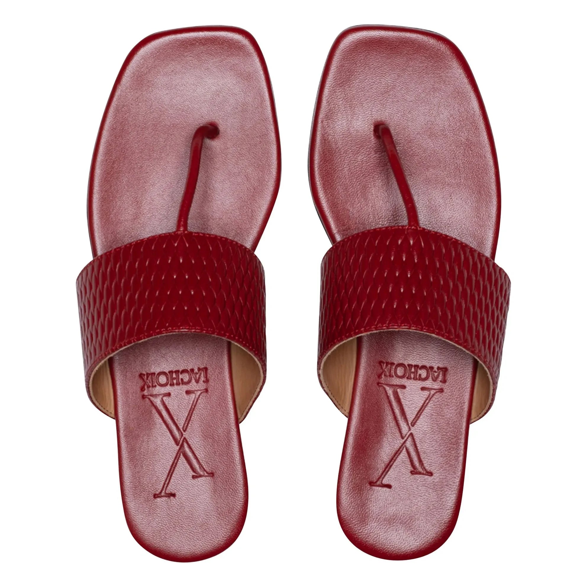 Lachoix - Margot Ledersandalen | Rot