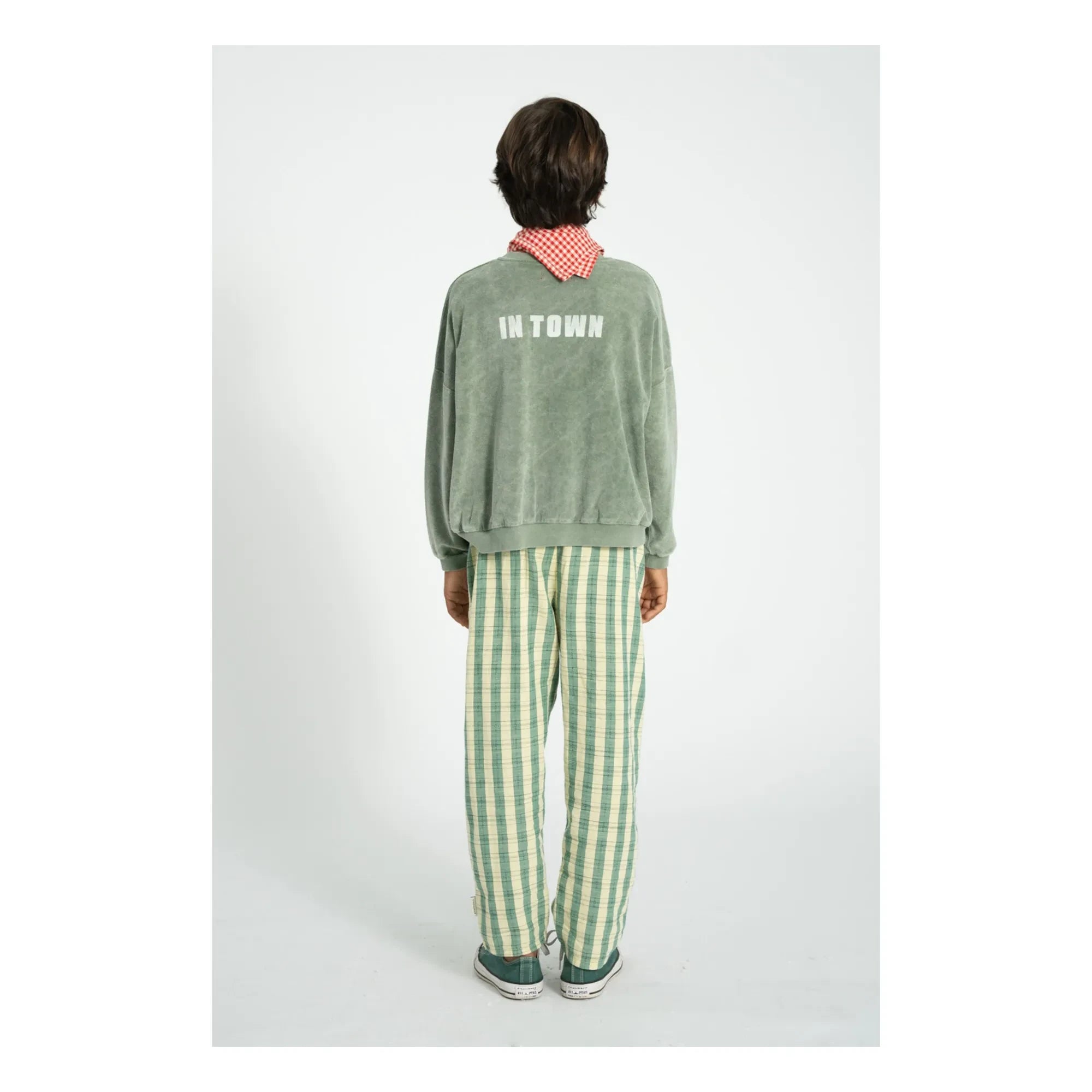 Piupiuchick - Best Friend Organic Cotton Towel Sweatshirt | Dark Green