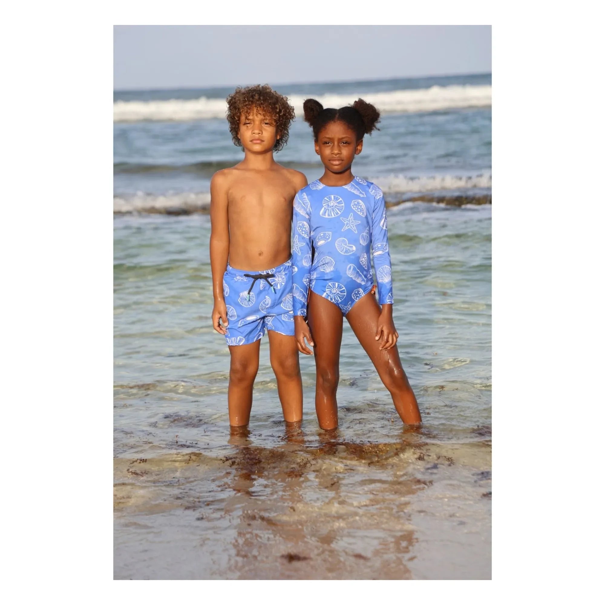 Pepita & Me - Coquillages Yüzme Şortu | Mavi