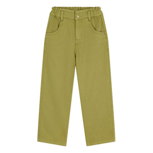 Petit Bateau - Kağıt Bel Twill Pantolon | Zeytin