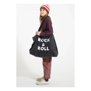 Piupiuchick - Sweatshirt mit Rüschenkragen Leopard Bio-Baumwolle | Aubergine