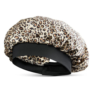 Emily's Pillow - Leopar Desenli İpek Gece Bonesi