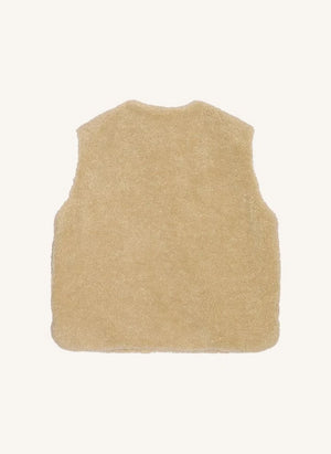 Smallable Kid - Jude ärmellose Sherpa-Jacke | Beige