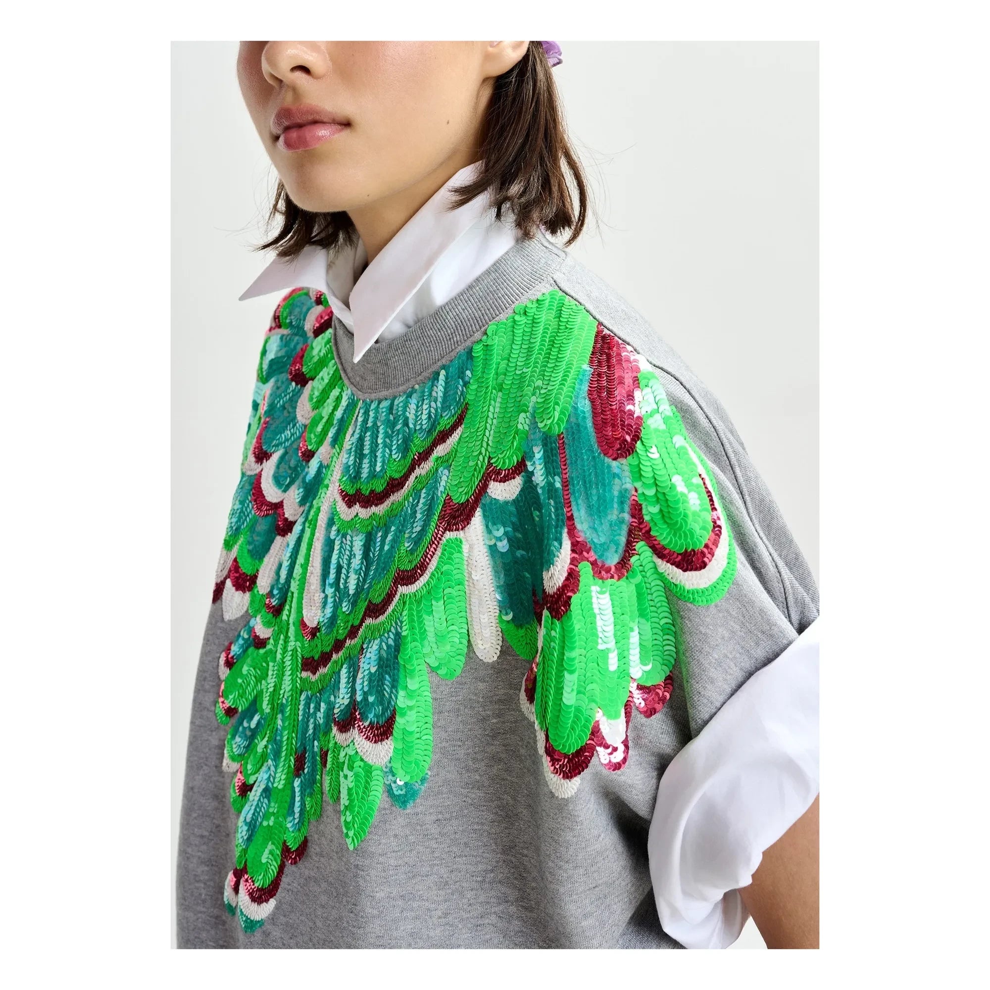 Essentiel Antwerp - Sweat Jolies Nakışlar | Yeşil