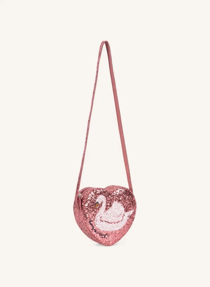 Konges Sløjd - Pailletten-Schwan-Tasche | Rosa