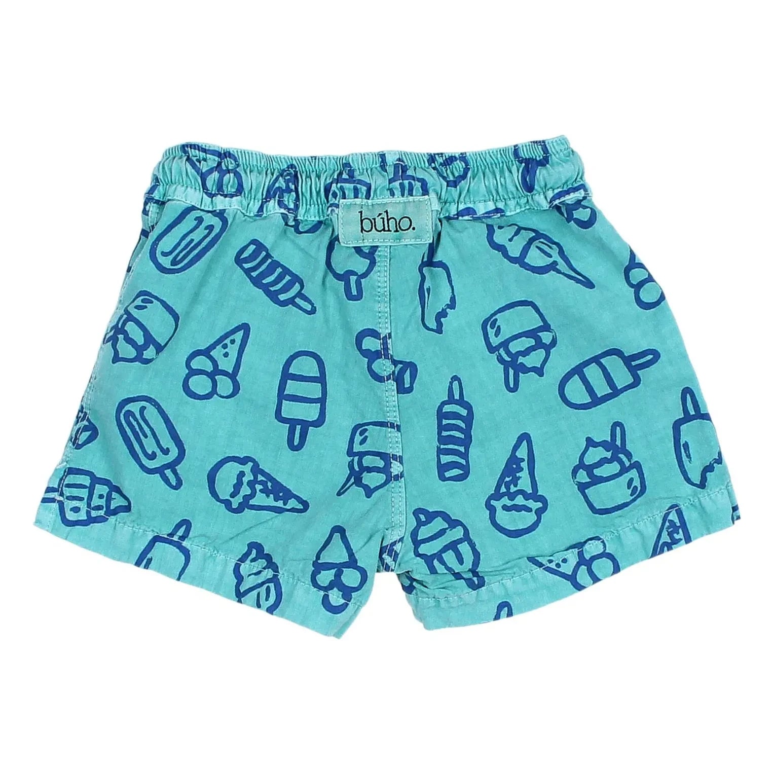 Búho - Bébé Glaces Bio-Badeshorts aus Baumwolle | Türkis