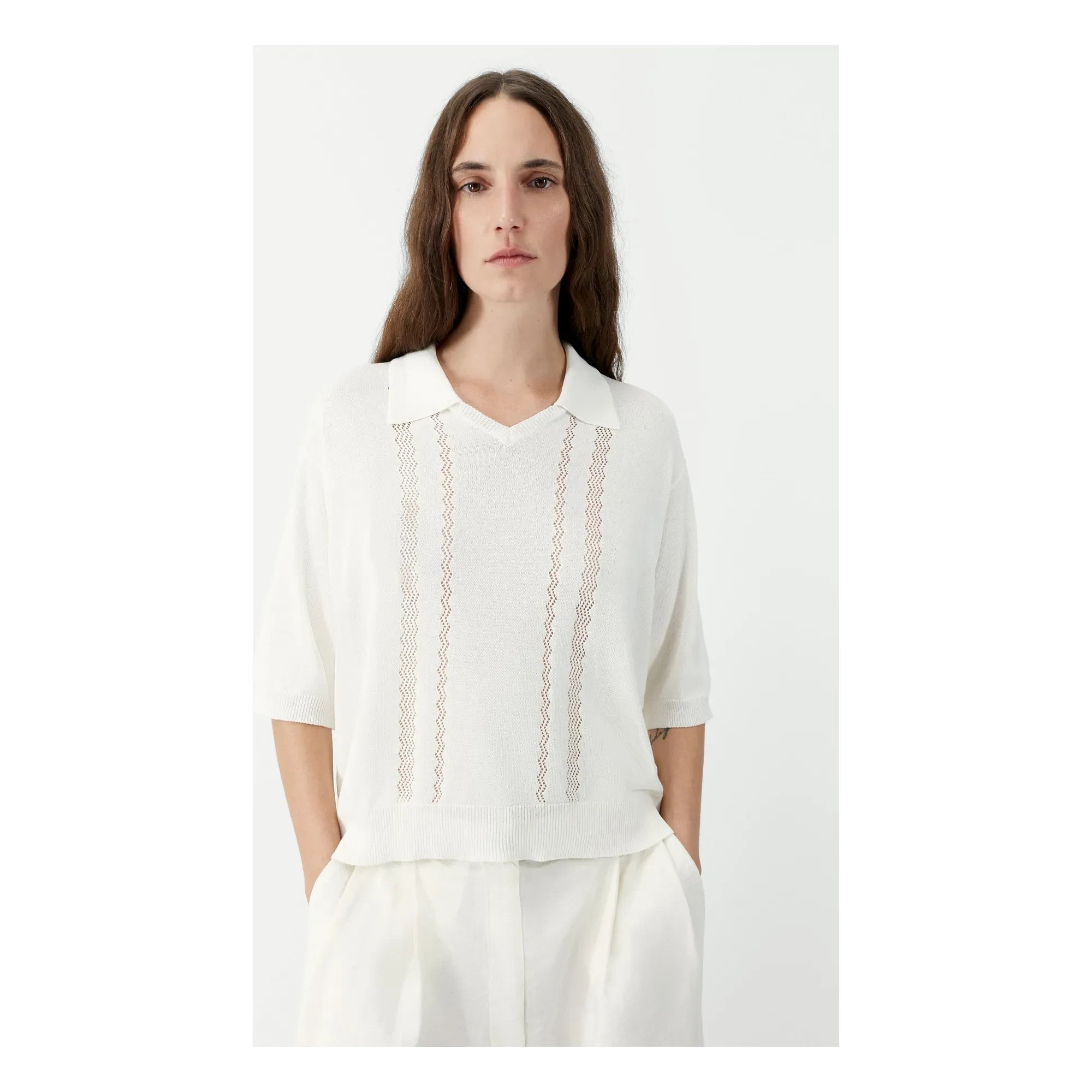Cordera - Knit Polo | White