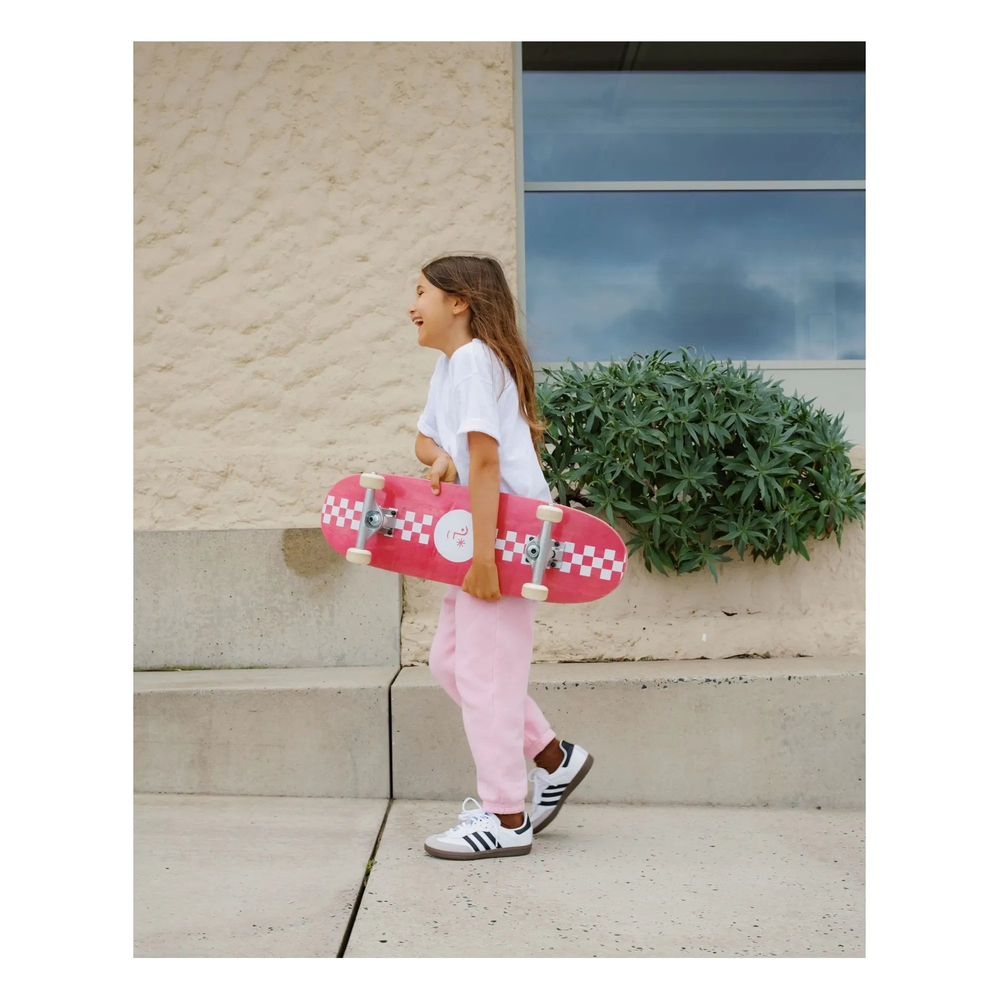 Mino Skateboards - Sunny Damier Kaykay | Pembe