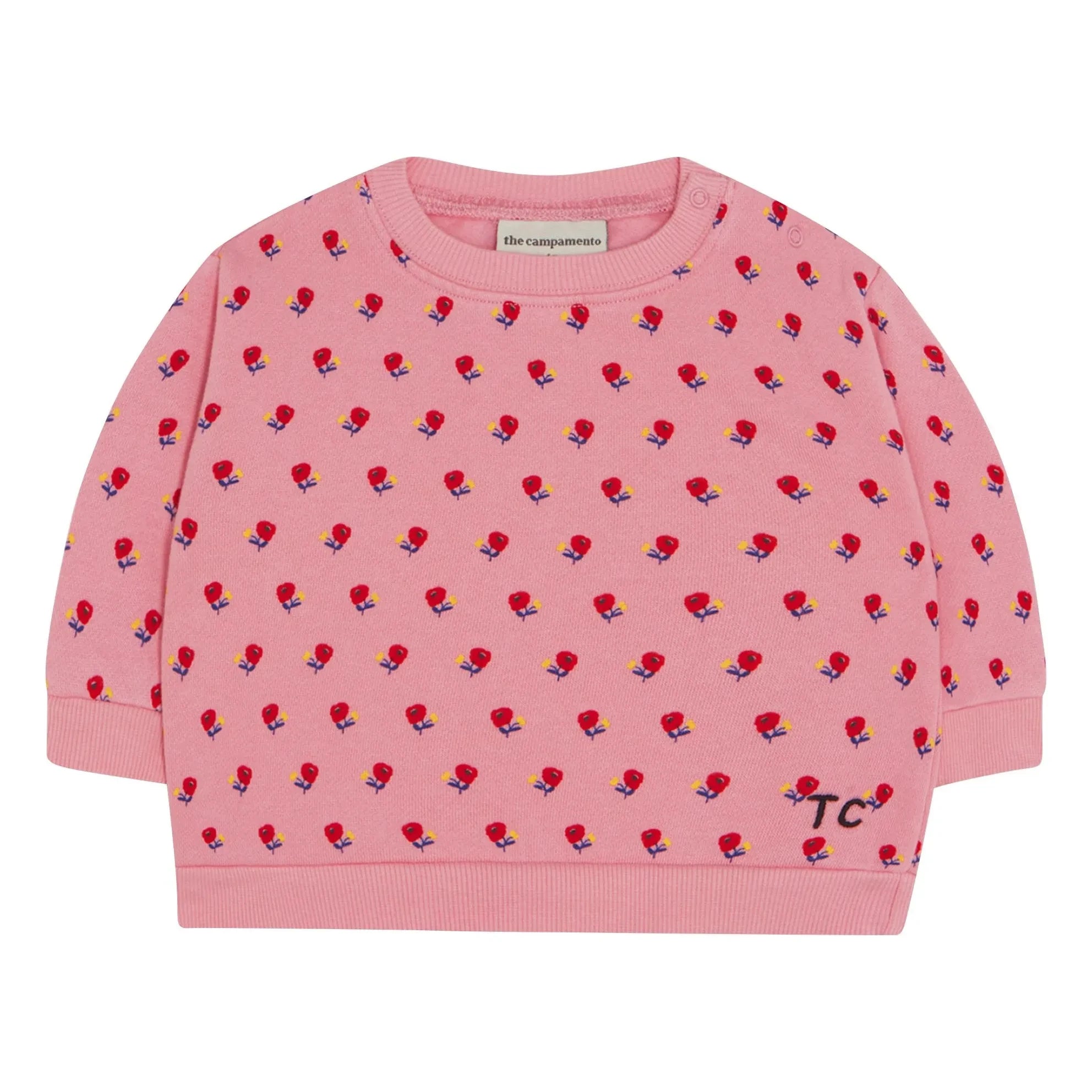 The Campamento - Floral Baby Sweatshirt | Pink