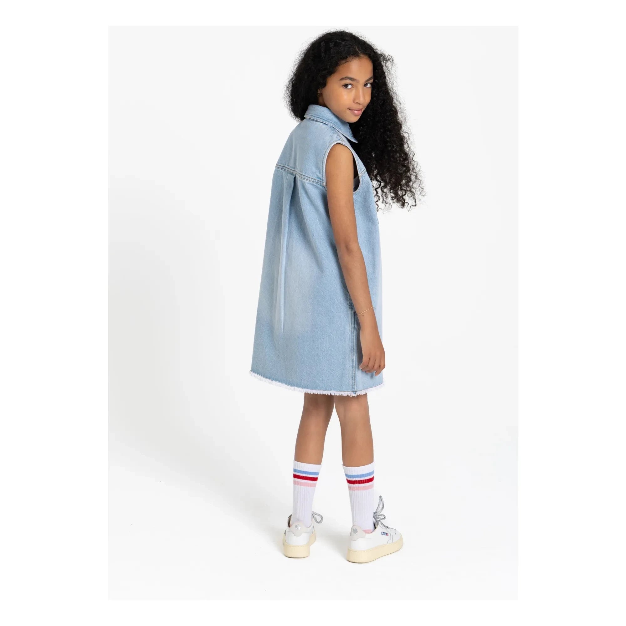 Finger in the nose - Isla Sleeveless Denim Dress | Blue