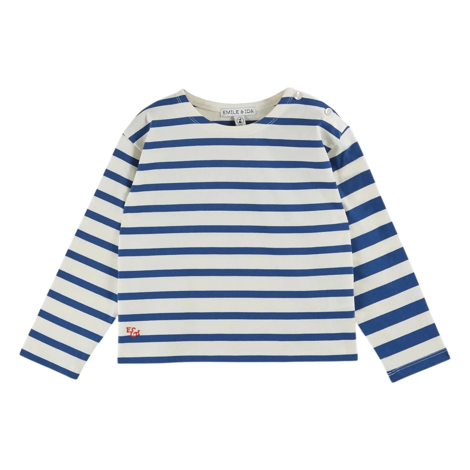 Emile et Ida – Marinière T-Shirt aus Bio-Baumwolle | Ecru