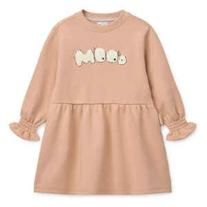 Liewood - Sweat elbise Lia Mood Organik pamuk | Pembe