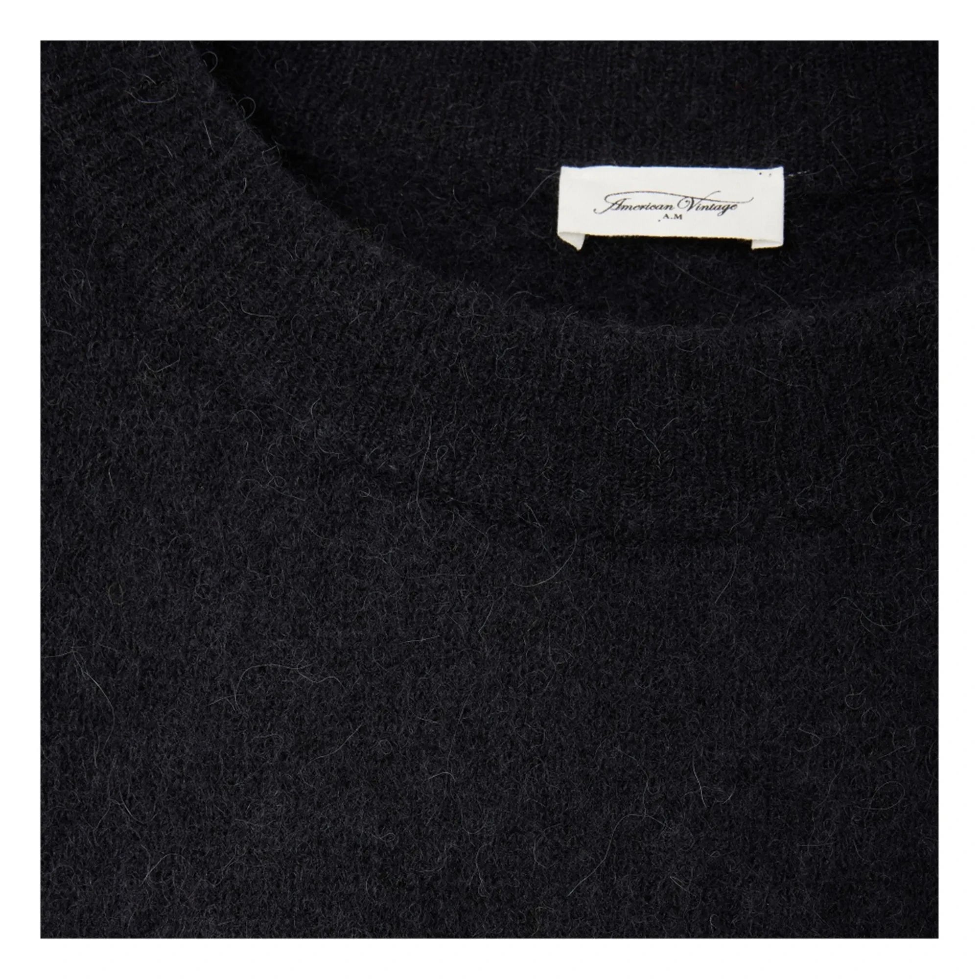 American Vintage - Vitow Alpaca and Wool Boat Neck Sweater | Black