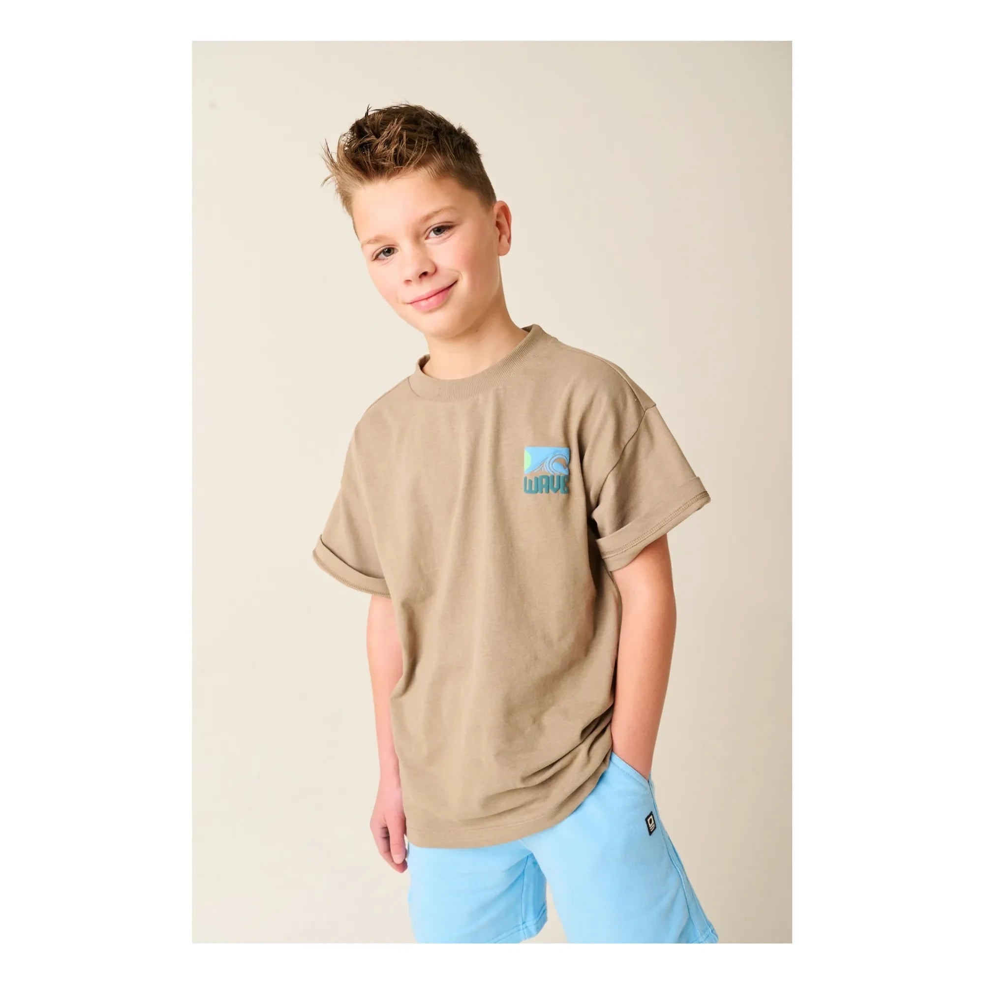 Tumble N'Dry – Big Wave Bio-Baumwoll-Jogger-Shorts | Hellblau