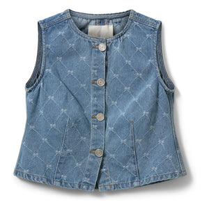 Sofie Schnoor - Carlasy Kolsuz Denim Ceket | Mavi