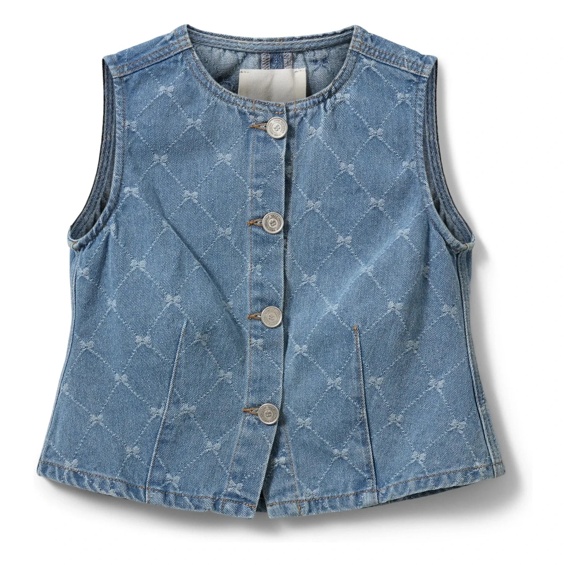 Sofie Schnoor - Carlasy Kolsuz Denim Ceket | Mavi