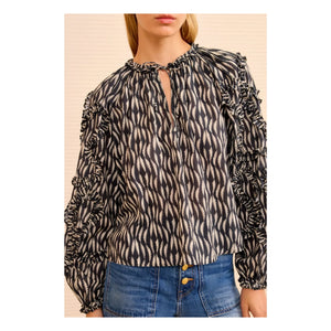 Ulla Johnson – Azrou Bluse | Schwarz