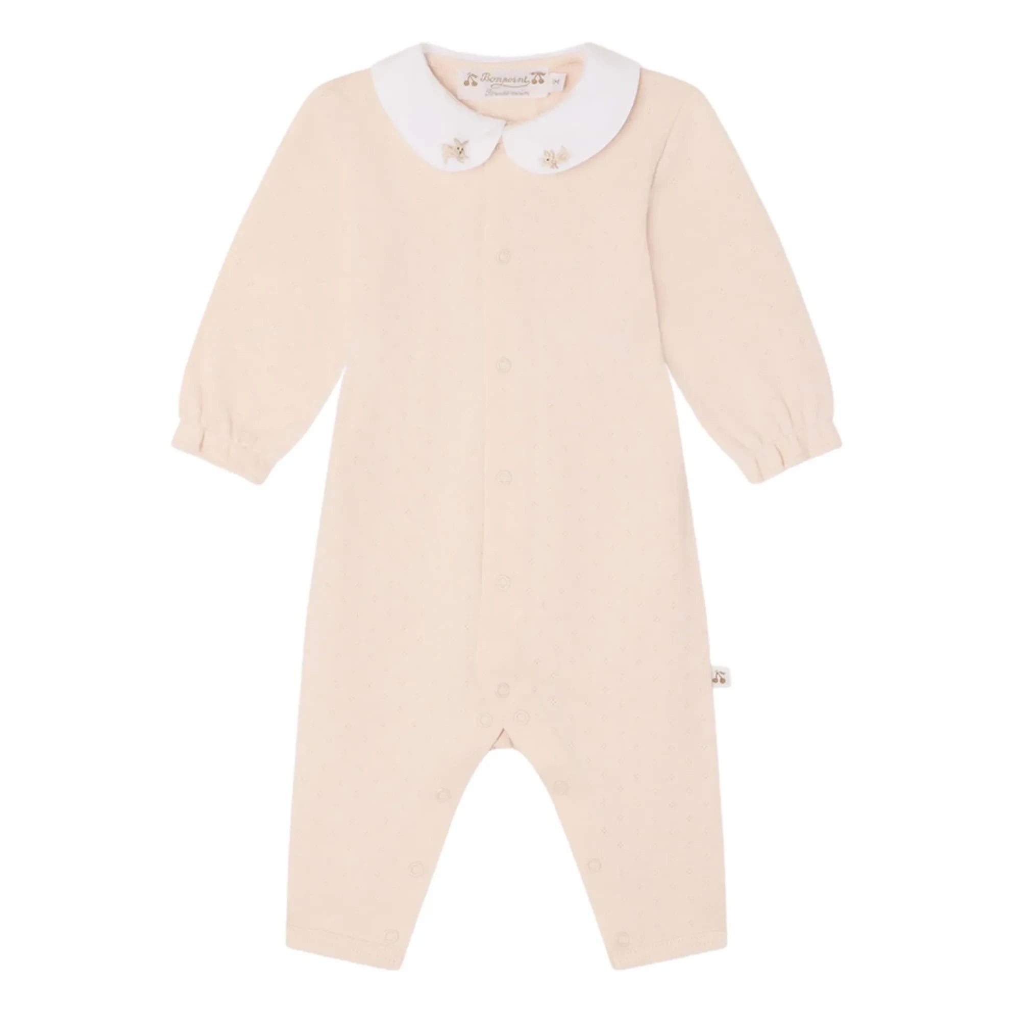 Bonpoint - Pyjama Cayla Pointelle Bio-Baumwolle | Puderrosa