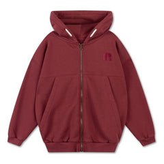 Repose AMS – Sweatshirt mit Reißverschluss aus Bio-Baumwolle | Bordeaux